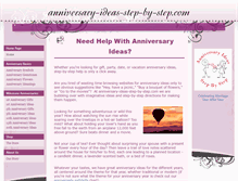 Tablet Screenshot of anniversary-ideas-step-by-step.com